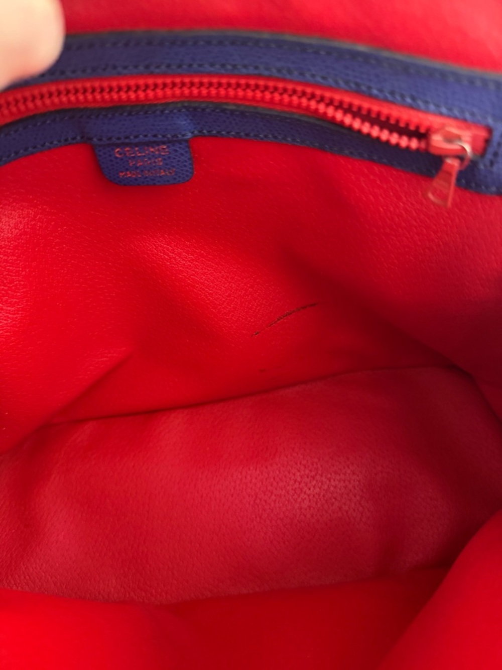 Celine royal blue Dome Satchel with Top Handles no straps - Picture 6 of 7